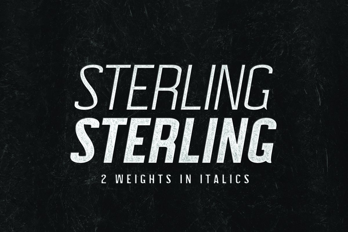 Пример шрифта Sterling bold italic